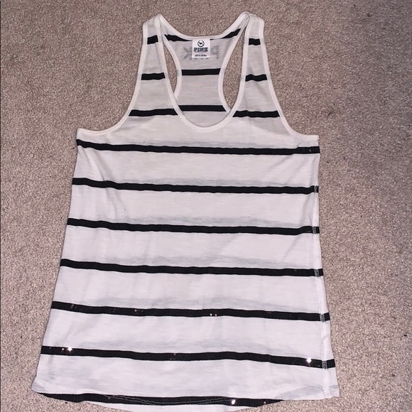Victoria Secret Pink striped sequin tank top - Picture 2 of 4